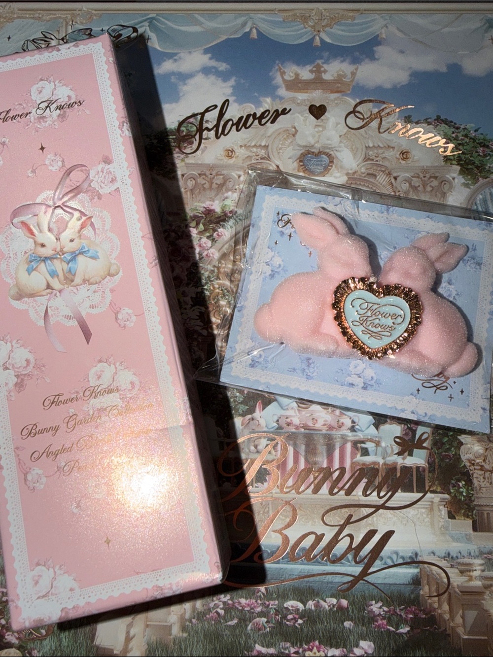 Plush Pink Bunny Blush Brush & Clip
